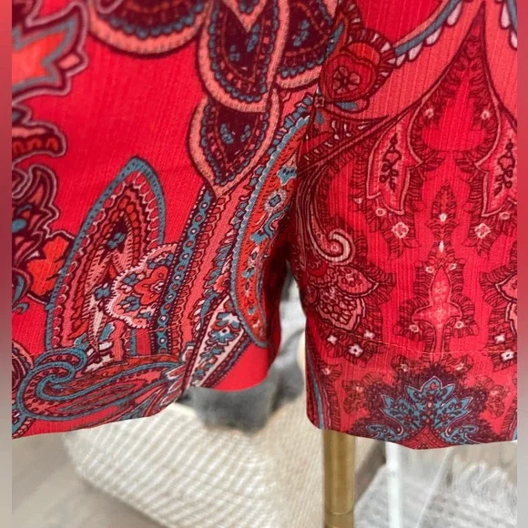 L’Agence Red Paisley Arabell Romper - Sz 2 (never worn)